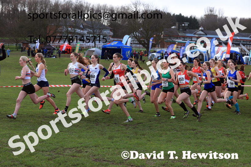 Womens Under-17s, 2026 Northern Cross Country Champs., Pontefract Racecourse, Pontefract. Photo: David T. Hewitson/Sports for All Pics